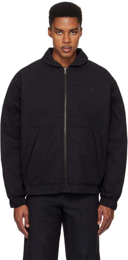 Adidas originals logo padded jacket in black online