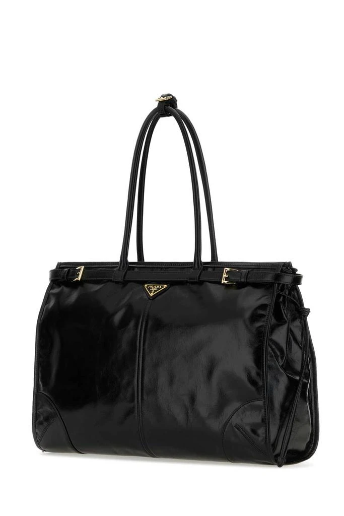 Prada BLACK LEATHER SHOULDER BAG 2