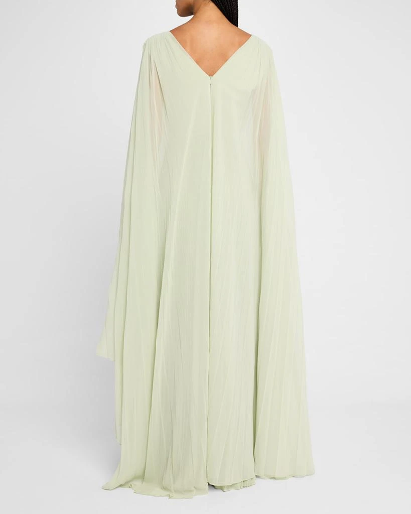 Alexis Serdena Pleated Cape Dress 3