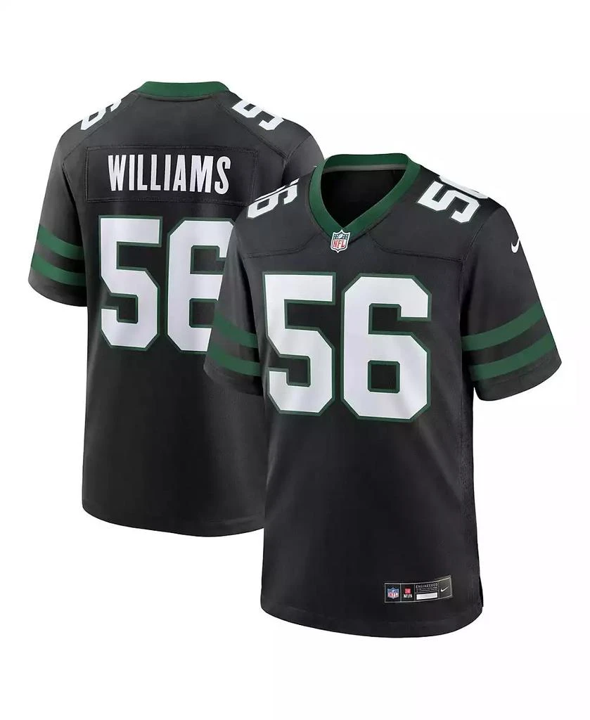 NIKE Men's Quincy Williams Legacy Black New York Jets Alternate Game Jersey 1