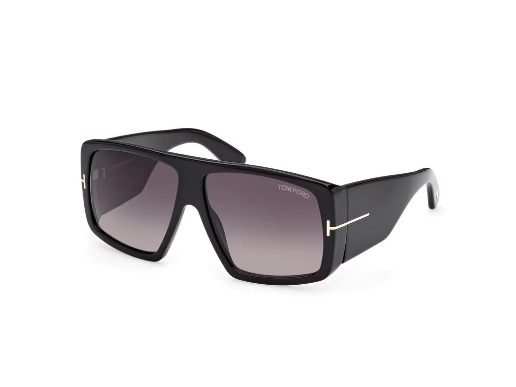 Tom Ford Raven Smoke Gradient Browline Unisex Sunglasses FT1036 01B 60 1