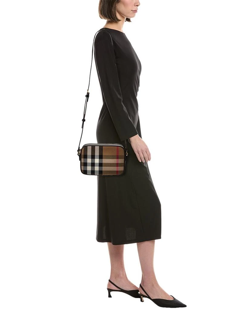 Burberry Check Canvas & Leather Camera Bag 4