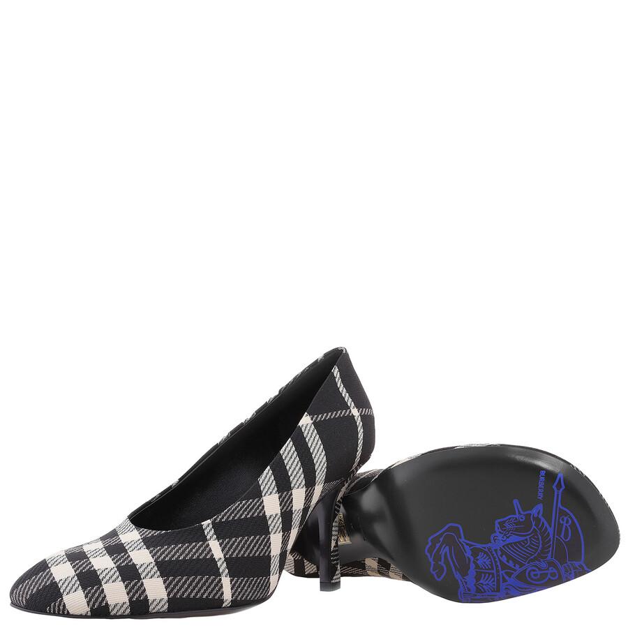 Burberry Checked Pattern Slip-On Pumps