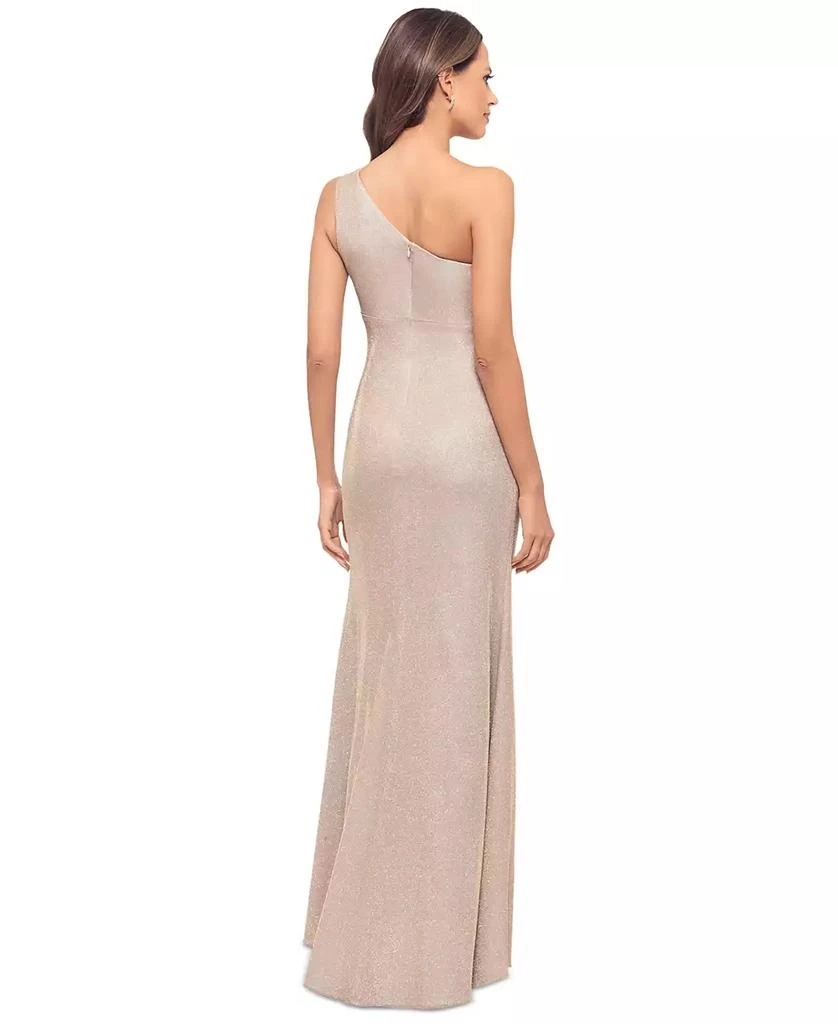 rosette bridesmaid dresses Kamari Draped Rosette Shoulder Gown – Tadashi Shoji Official Online Boutique