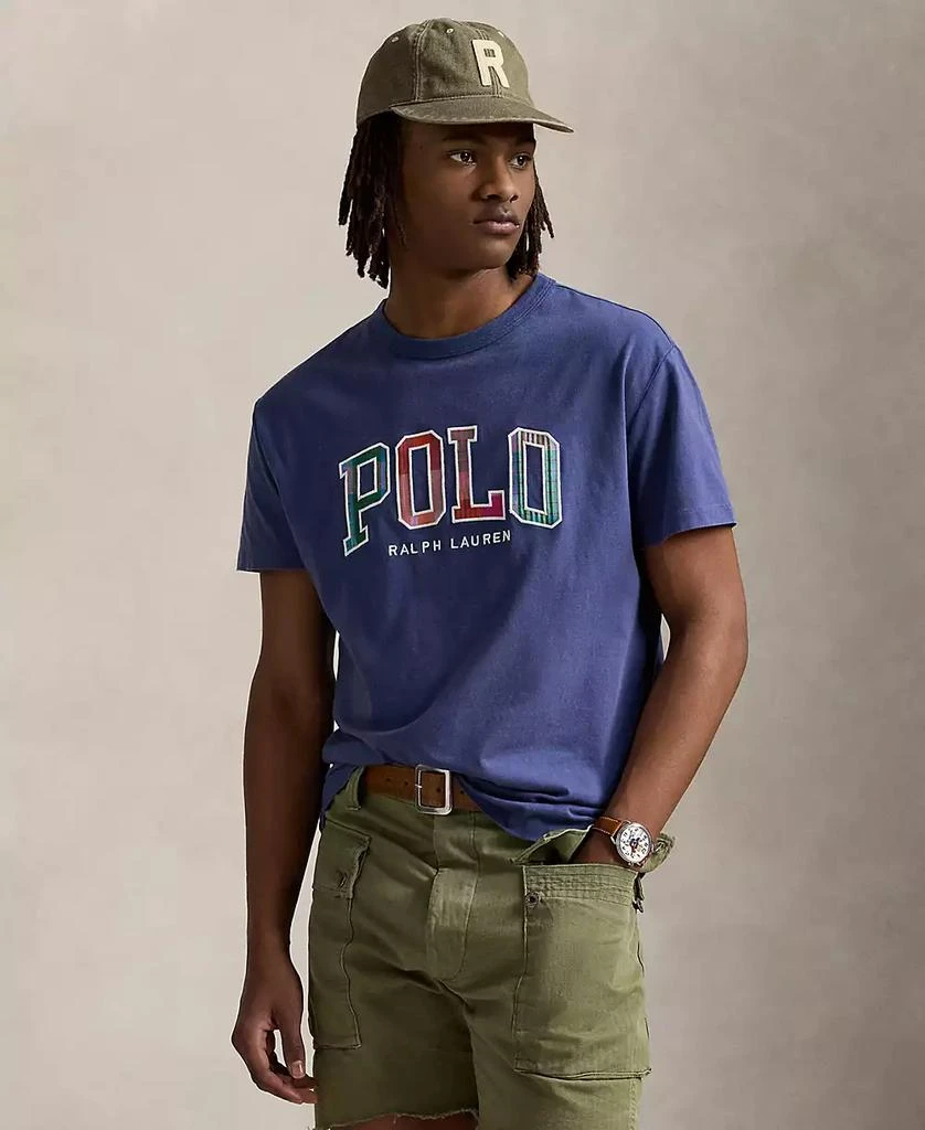 Ralph Lauren Men's Classic-Fit Madras-Logo Jersey T-Shirt 1