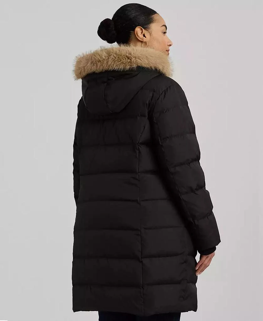 Ralph Lauren Plus Size Faux-Fur-Trim Hooded Puffer Coat 2
