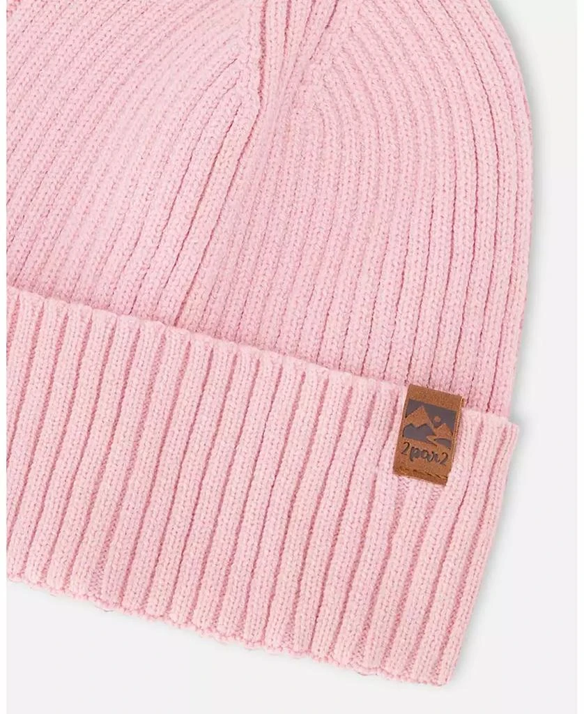 Deux par Deux Girl Knit Hat Pale Pink - Toddler|Child 4