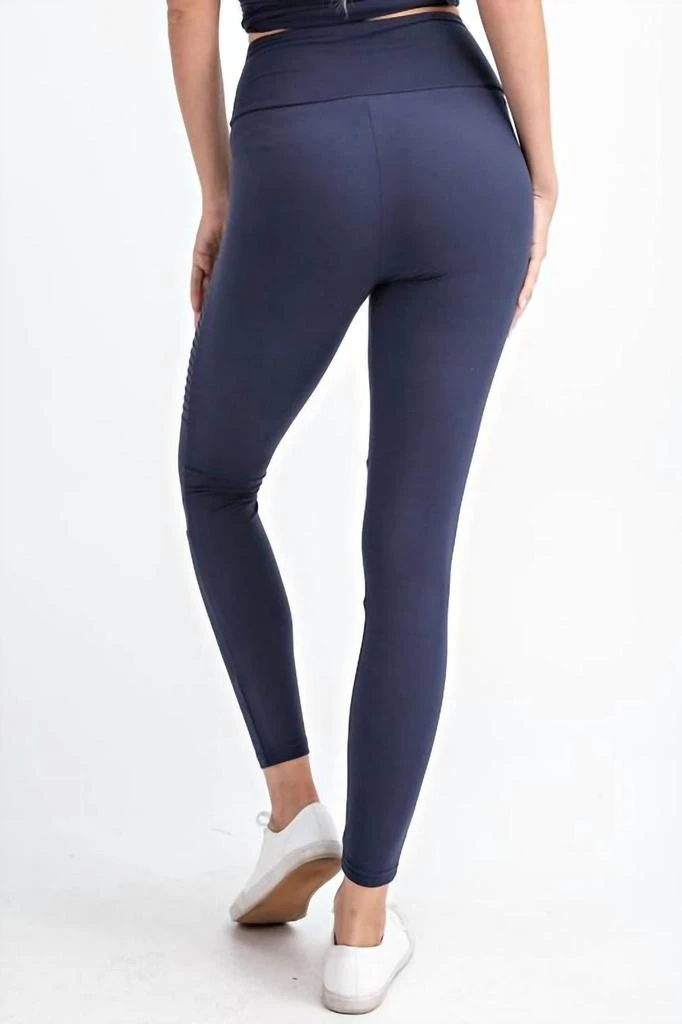 mono b Full Length Moto Leggings In Navy 2
