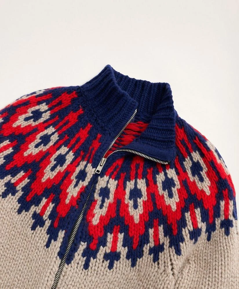 Brooks Brothers Handknit Fair Isle Full-Zip 2