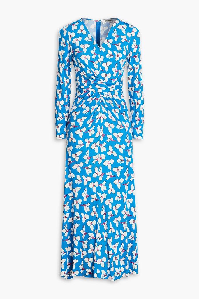 Diane von Furstenberg Timmy ruched floral-print jersey midi dress