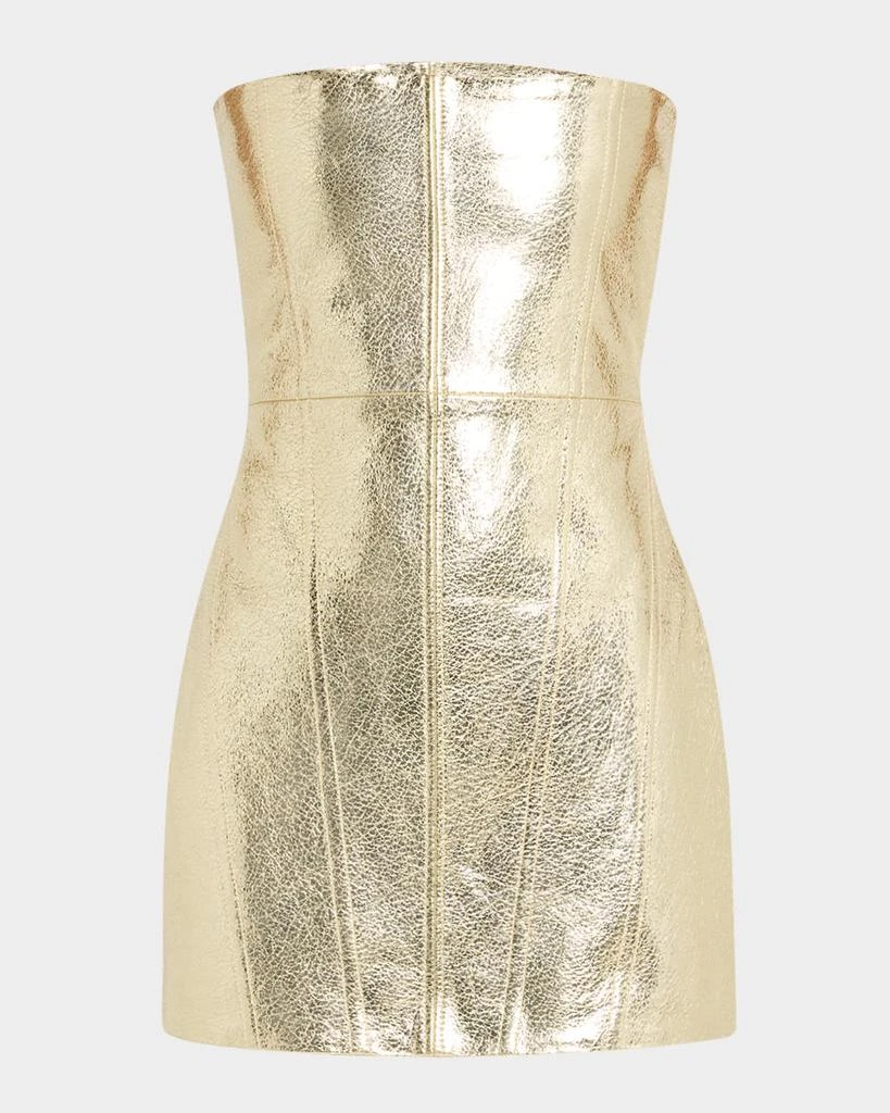 retrofête Casmir Strapless Metallic Leather Mini Dress 1