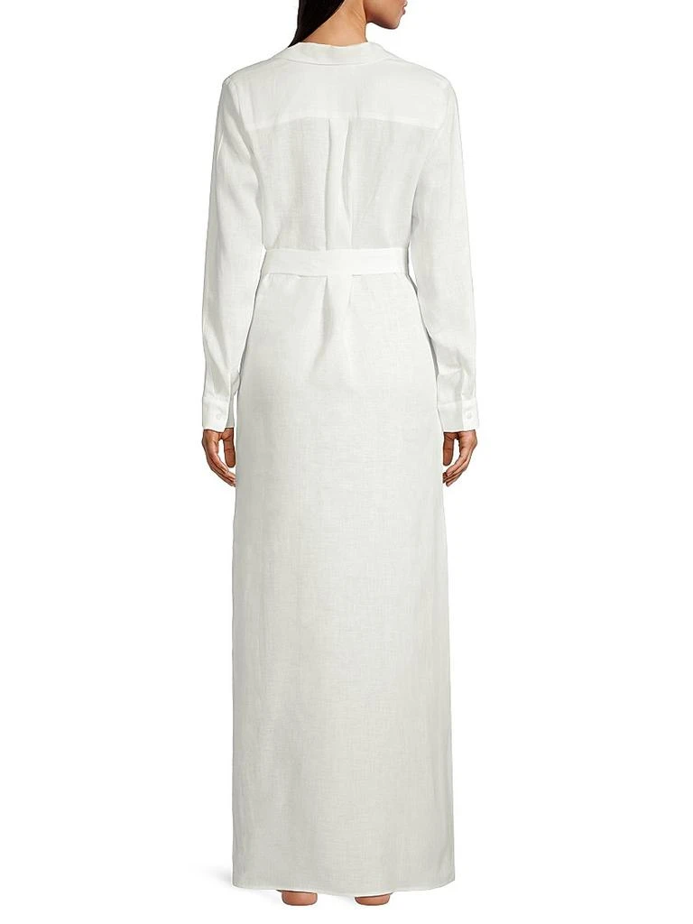 Pour Les Femmes Linen Maxi Shirtdress 5