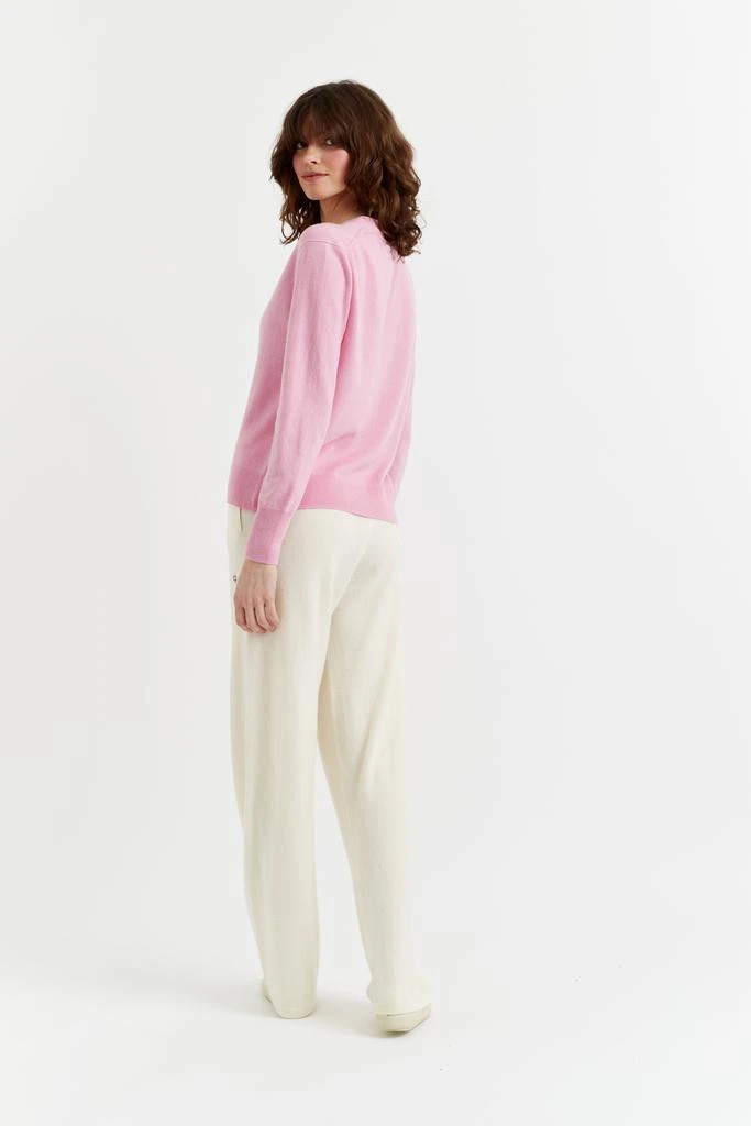 Chinti & Parker UK Candy-Pink Cashmere Cardigan 3