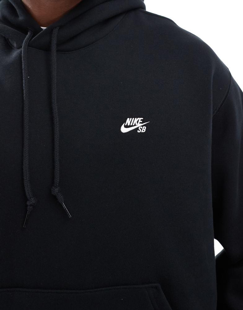Shop Nike SB essential logo hoodie in black on Sale at