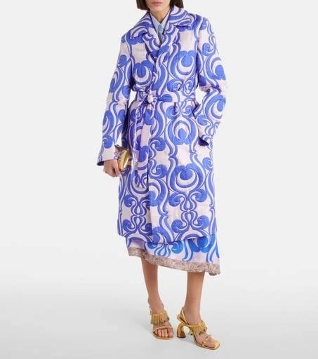 Dries Van Noten Quilted wrap coat 6