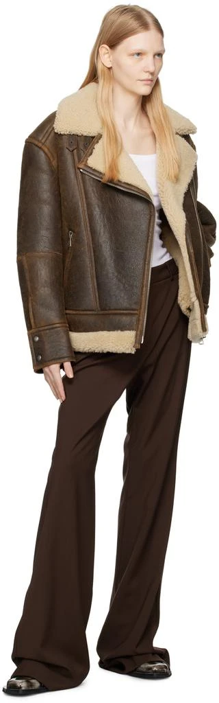 Max Mara Brown Empoli Leather Jacket 4