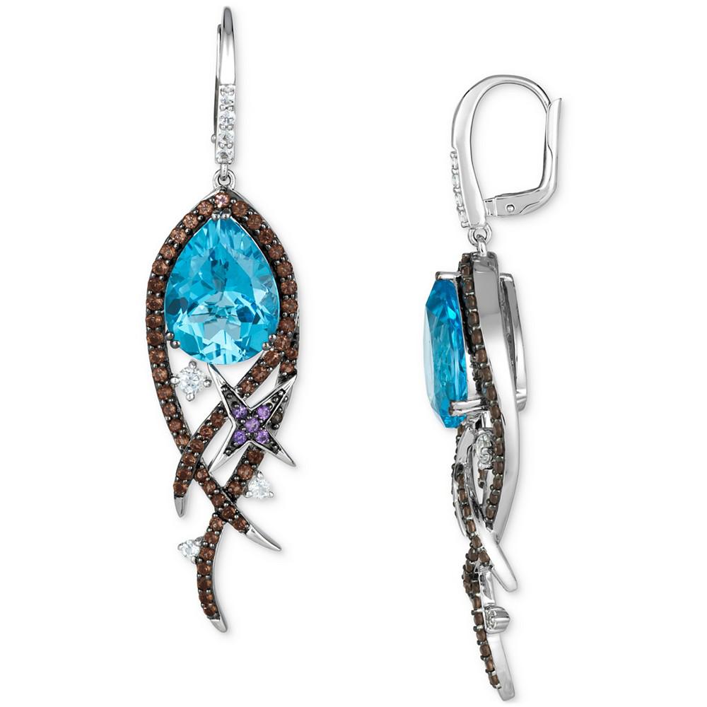 Le Vian Multi-Gemstone Dramatic Statement Drop Earrings (20-1/2 ct. t.w.) in 14k White Gold