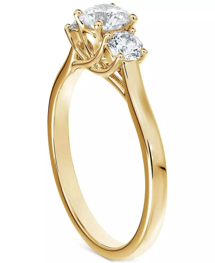 De Beers Forevermark Diamond Three Stone Diamond Engagement Ring (3/4 ct. t.w.) in 14k White or Yellow Gold 2