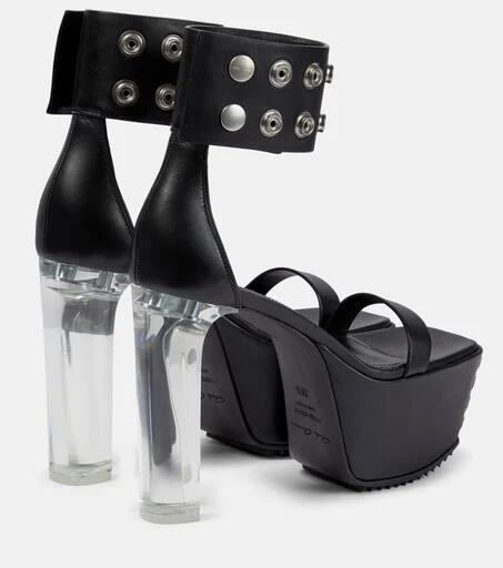 Rick Owens Minimal Grill leather platform sandals 3