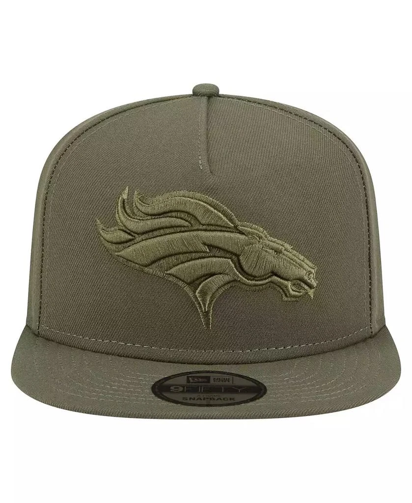 New Era Men
s Olive Denver Broncos Color Pack A-Frame 9FIFTY Snapback Hat 5