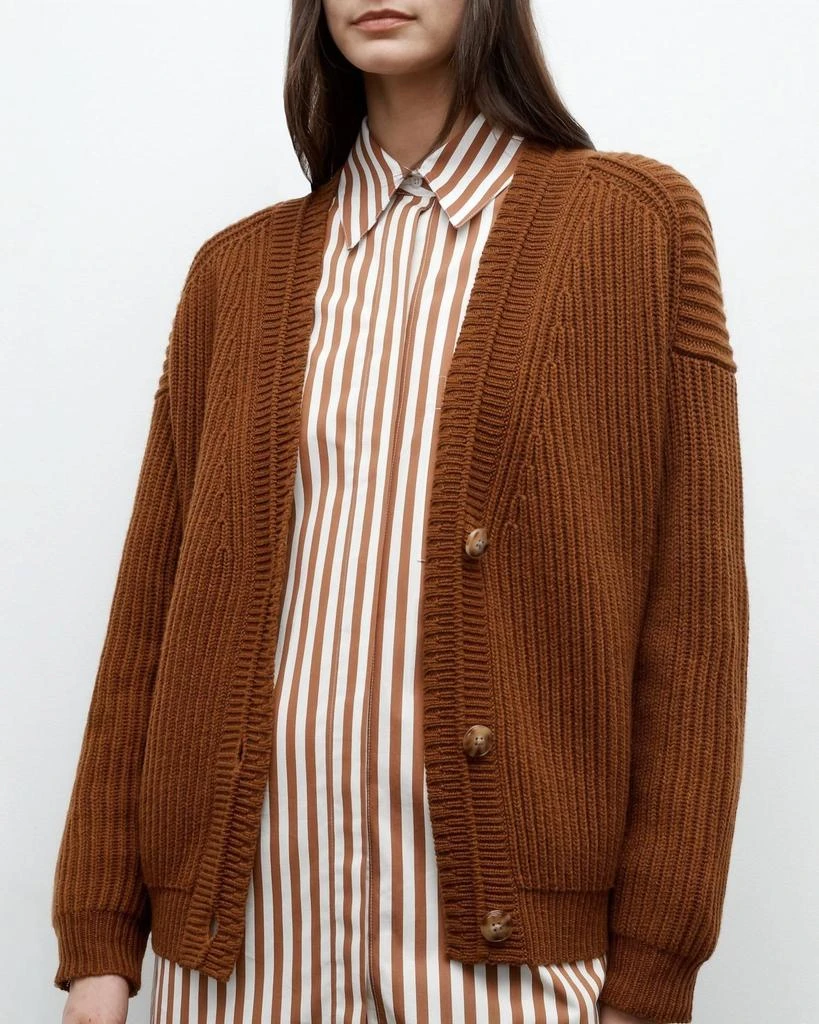 TWP Classic Chunky Knit Cardigan In Nut Brittle