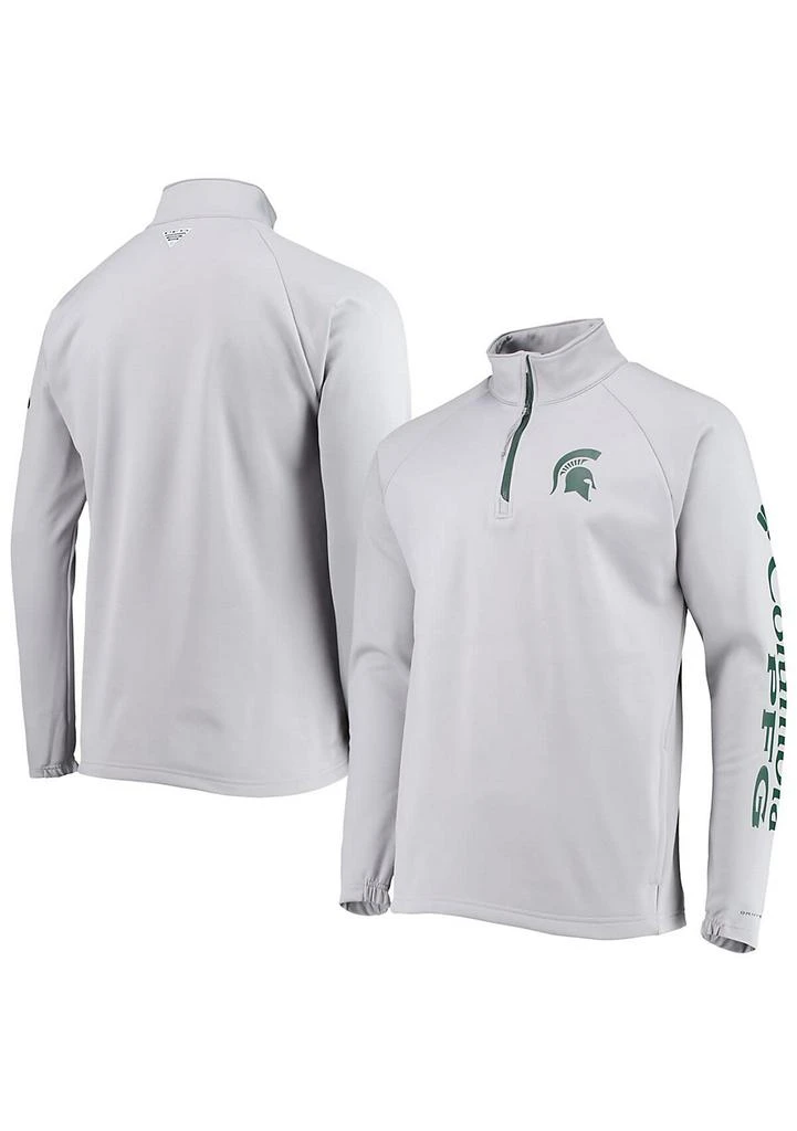 Columbia NCAA Michigan State Spartans Terminal Tackle Fleece Raglan Omni-Shade Quarter-Zip Jacket