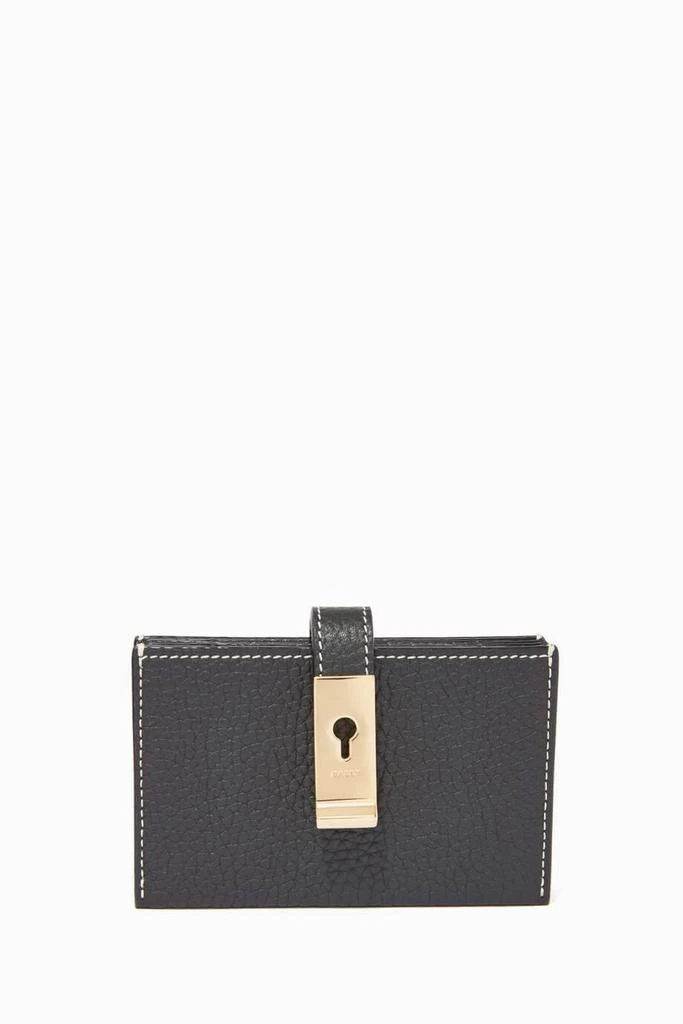 Bally Alil Women's 6232773 Black Business Card Holder Wallet 1