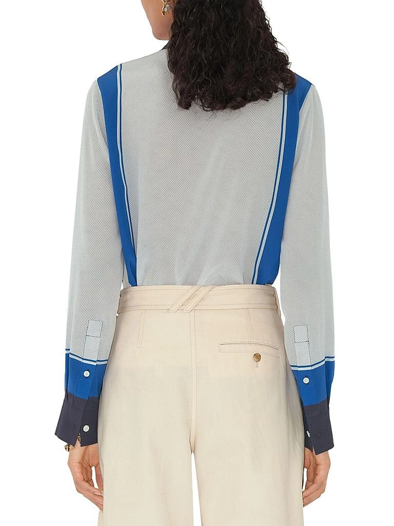 Burberry Rosie Slim-Fit Colorblocked Silk Blouse 5