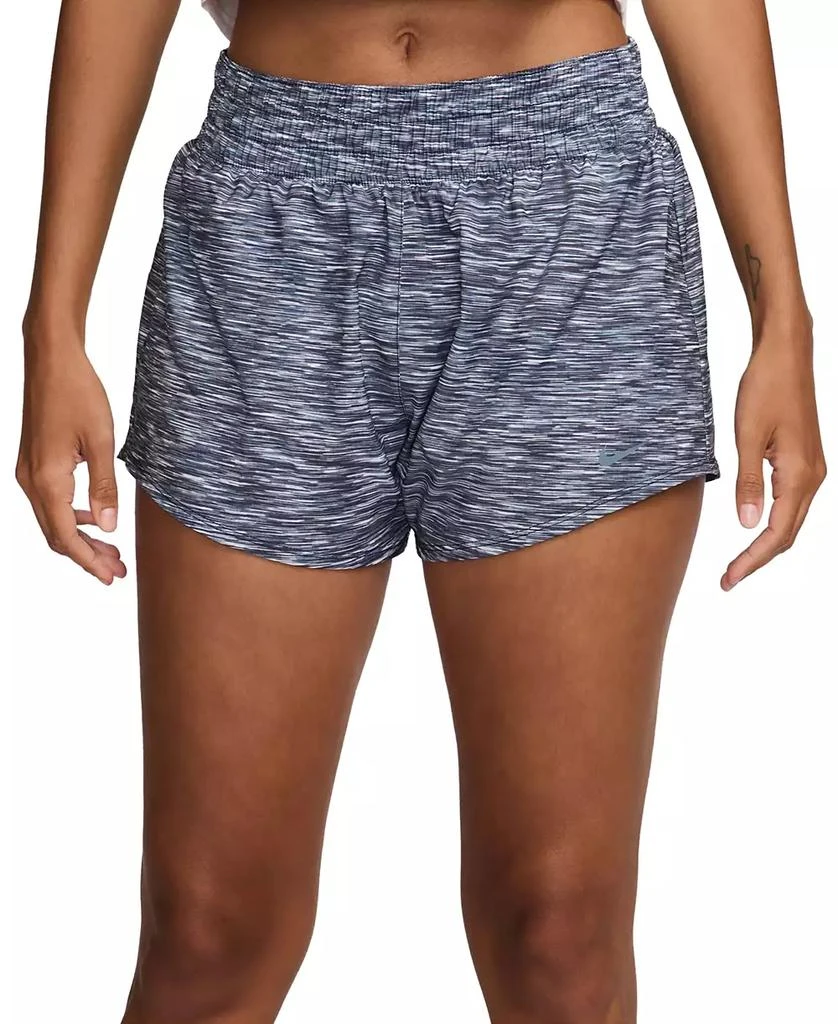 NIKE Women's One Dri-FIT Mid Rise Brief-Lined Printed Shorts 1