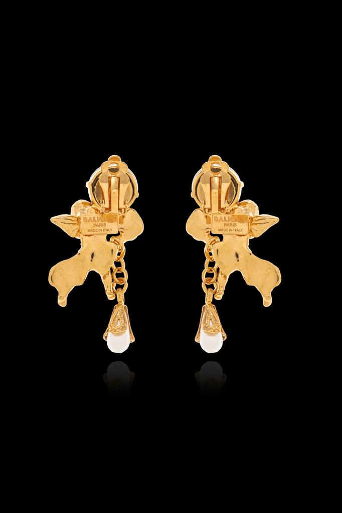 Balmain Balmain Embellished Clip On Earrings