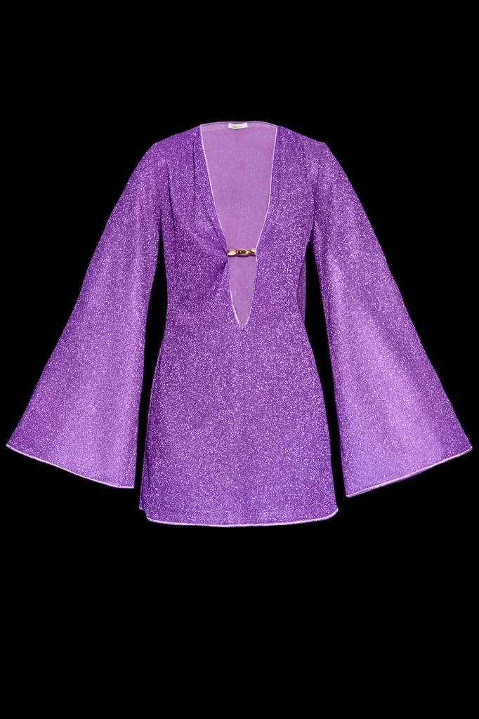 Oséree Oséree Lurex Thread V-Neck Mini Dress 1