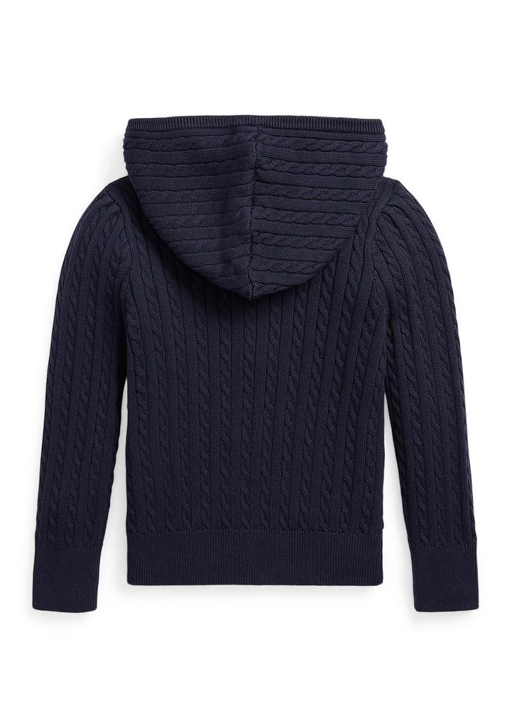 Ralph Lauren Girls 2-6x Mini-Cable Cotton Full-Zip Hoodie 2