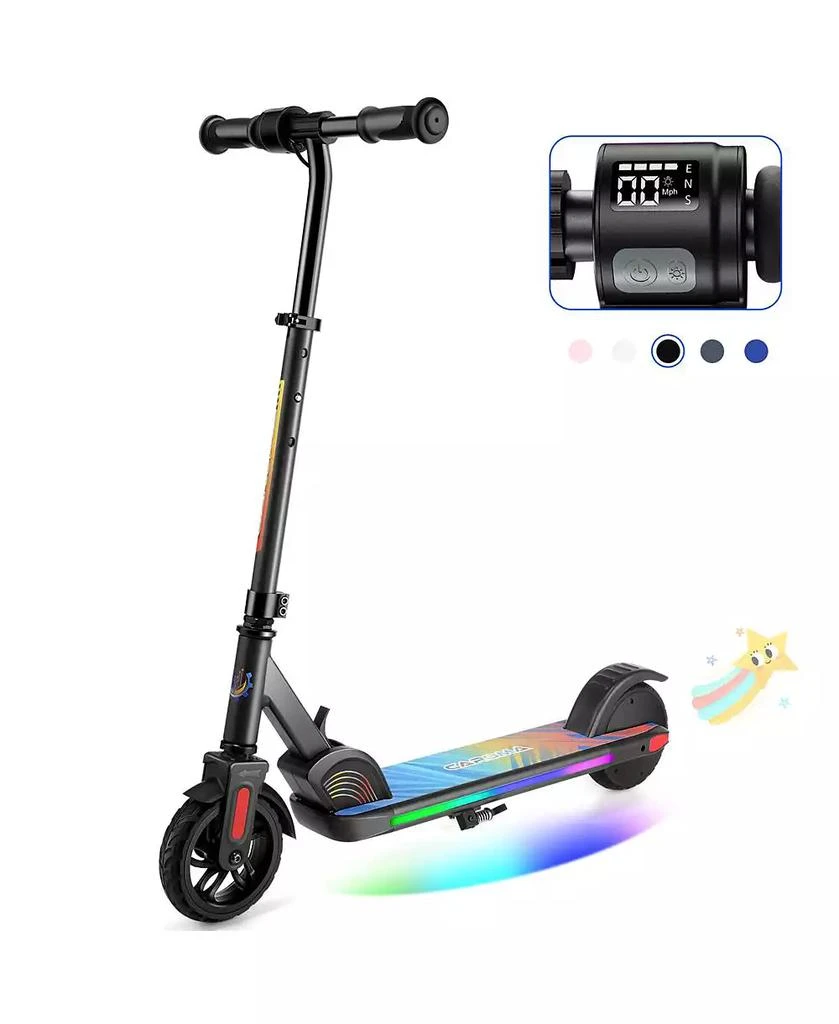 Caroma Electric Scooter for Kids Ages 6-12, 150W Motor 
10 Mph, 60 Mins Ride Time,Adjustable Height 
Speed, LED Display,Best Gifts for Boys 
Girls