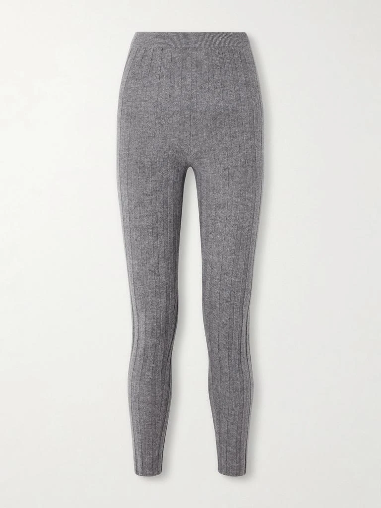 The Elder Statesman Ribbed Cashmere Leggings