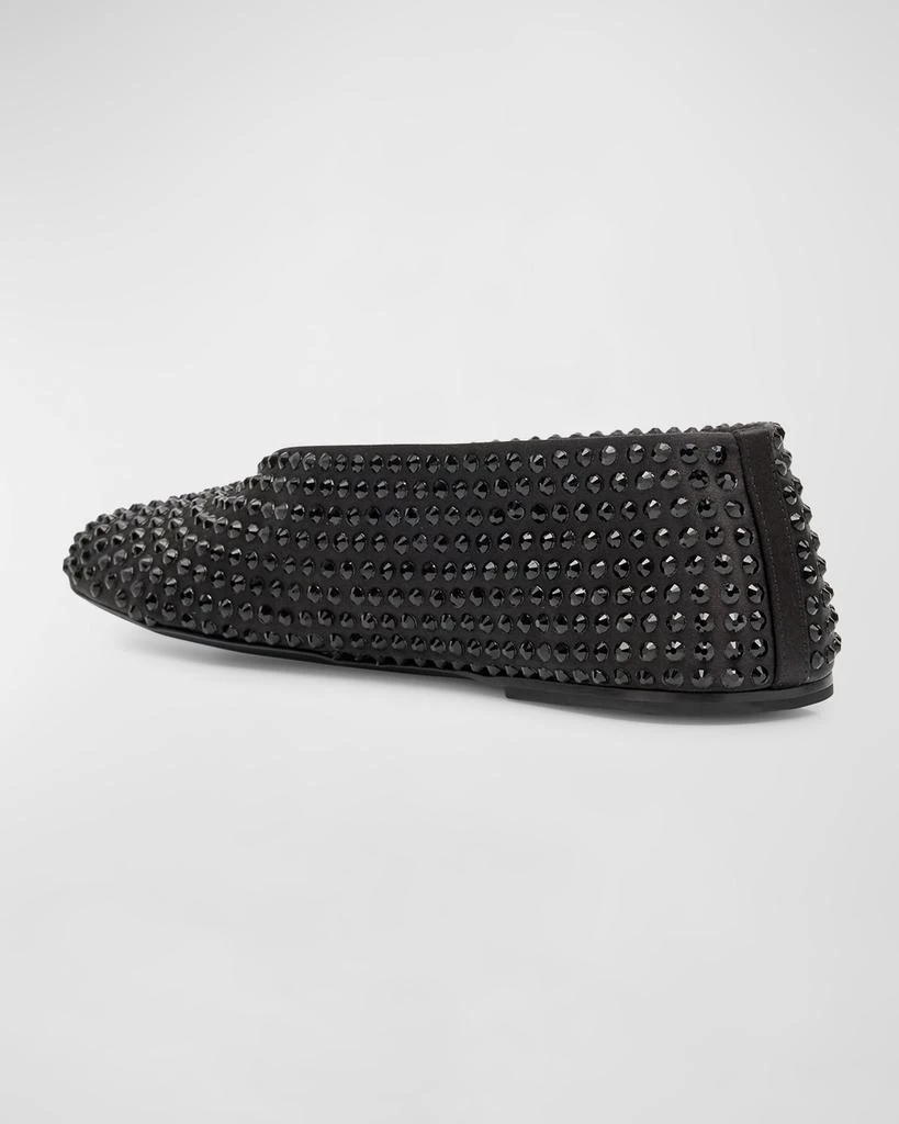 Khaite Marcy Crystal Stud Silk Ballerina Flats 4