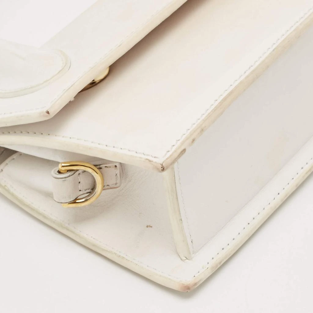 Jacquemus Jacquemus White Leather Long Le Chiquito Top Handle Bag 12