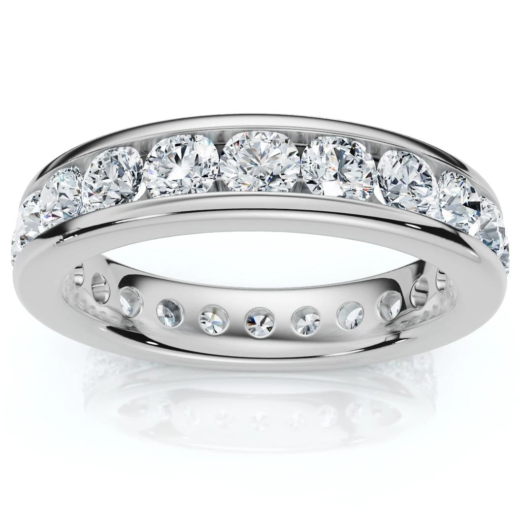 Pompeii3 1 1/2Ct Channel Set Diamond Lab Grown Eternity Wedding Ring 14k Gold or Platinum 1
