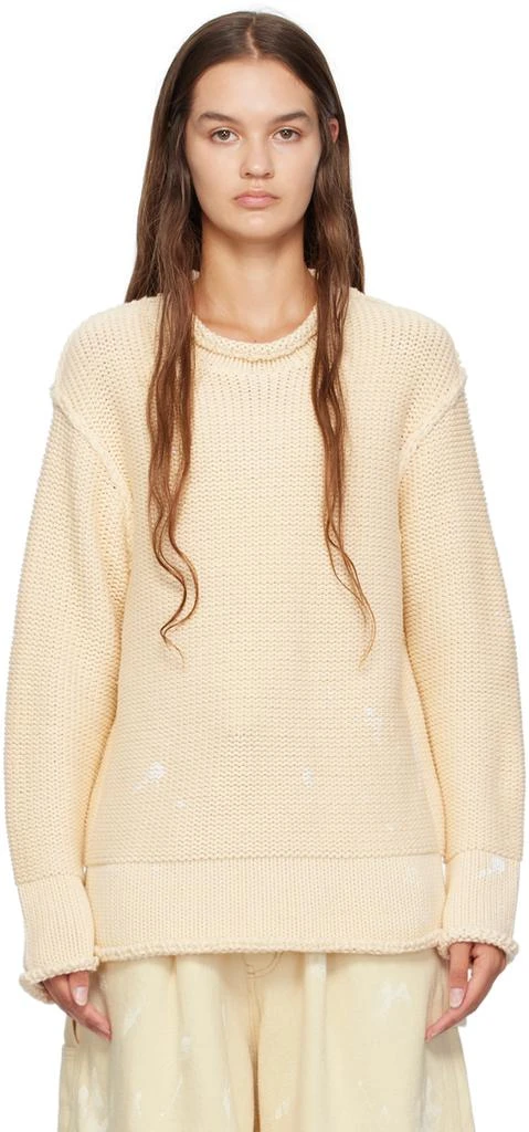 R13 Off-White Rolled Edge Sweater 1