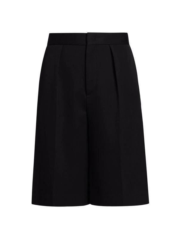Jil Sander Pleated Wool Relaxed-Fit Shorts 1