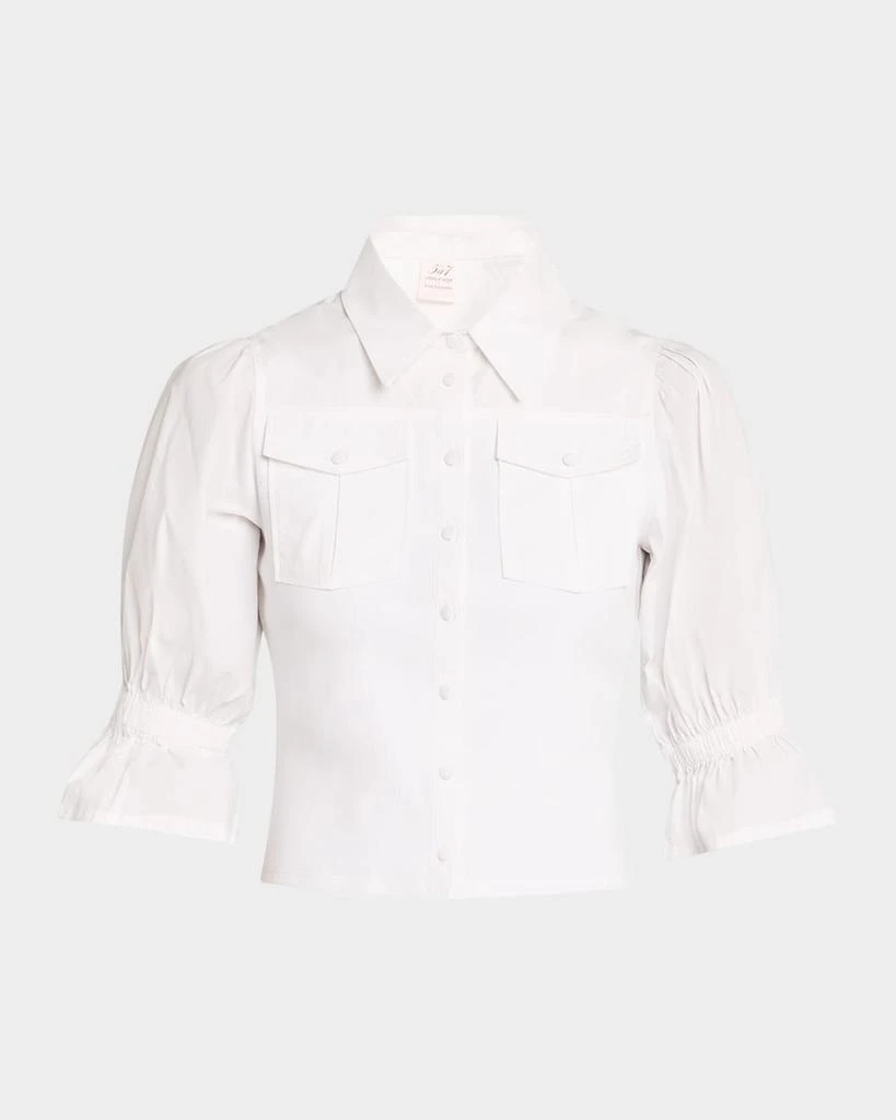 Cinq a Sept Lyric Puff-Sleeve Top 1