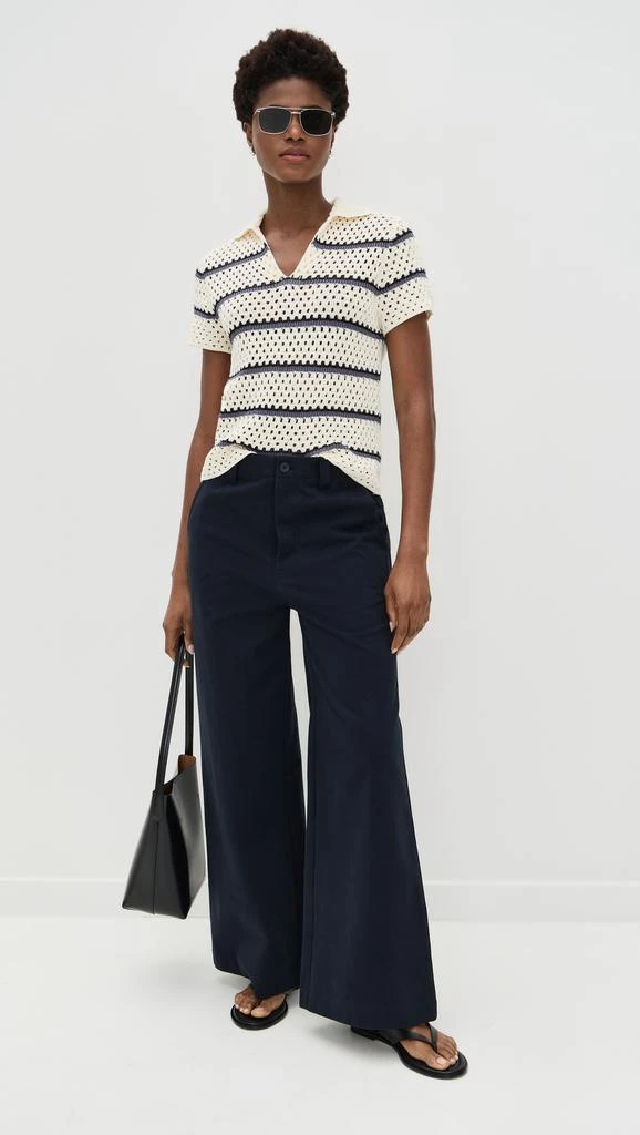 Vince Macrame Stripe Henley Tee 4