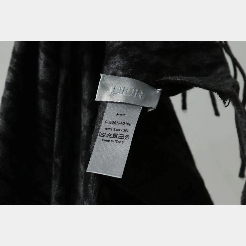 Dior Christian Dior Dark Grey Silk Oblique Scarf 3