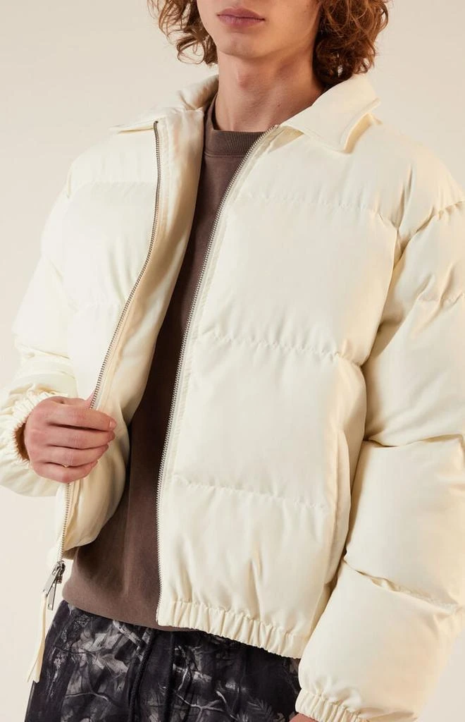 PacSun Cream Coaches Puffer Jacket 2