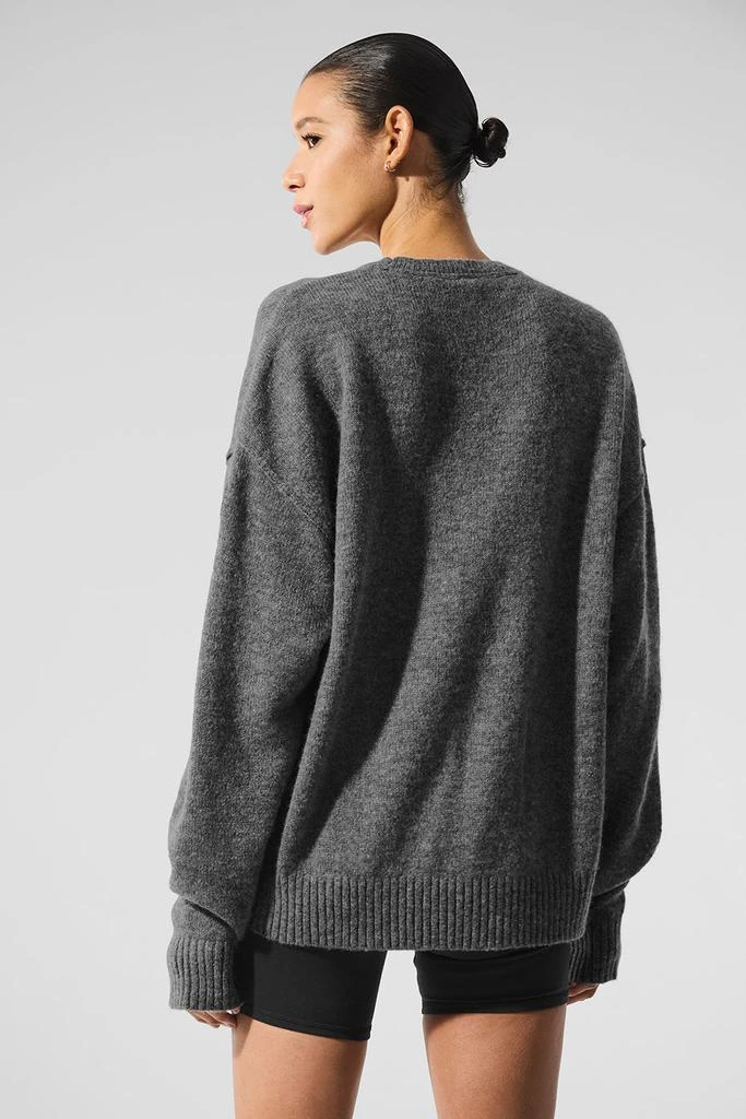Alo New Class Cashmere Crewneck Sweater - Platinum Grey 3