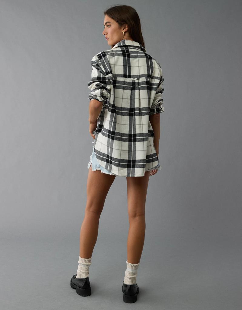 AE AE Oversized Plaid Button-Up Shirt