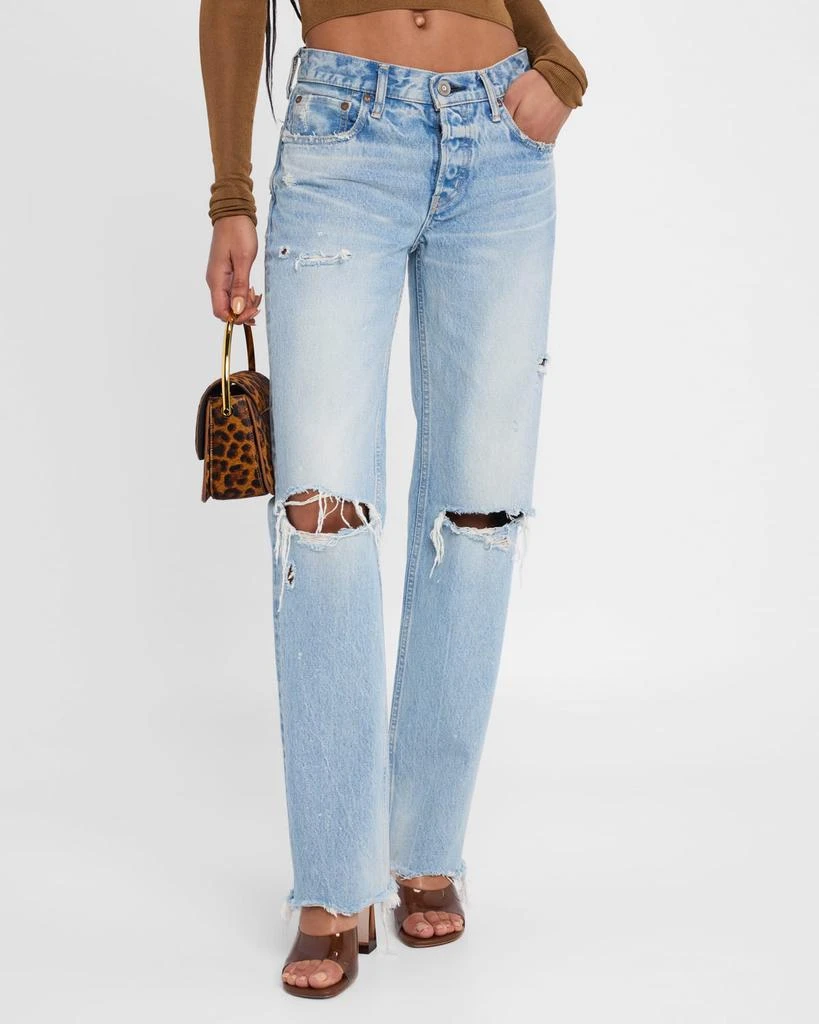MOUSSY VINTAGE Odessa Straight Low-Rise Jeans 4
