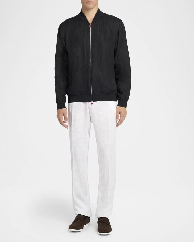 Kiton Men
s Linen Full-Zip Blouson 2