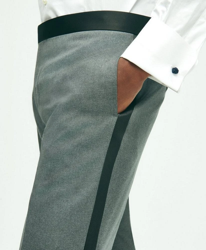 Brooks Brothers Slim Fit Wool Hopsack Tuxedo Pants 4