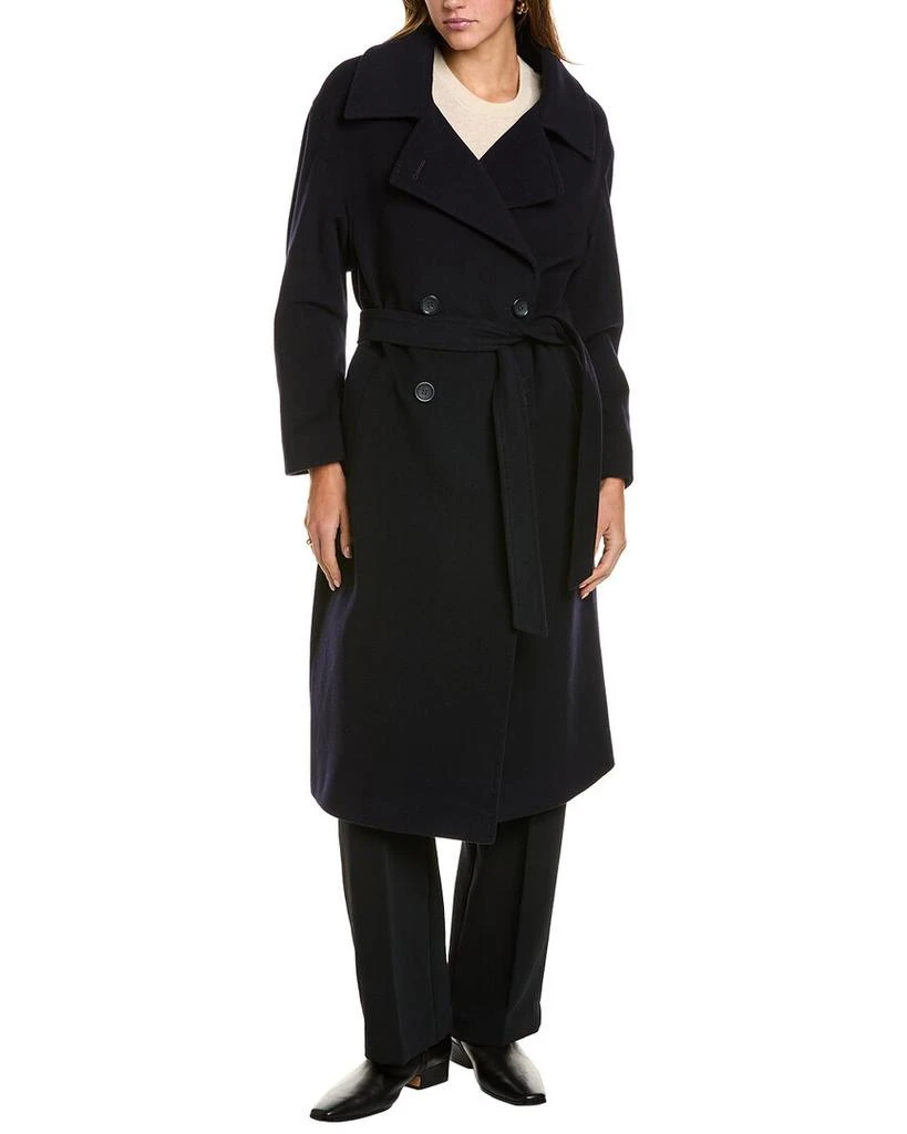 Cinzia Rocca Icons Long Wool & Cashmere-Blend Trench Coat 1