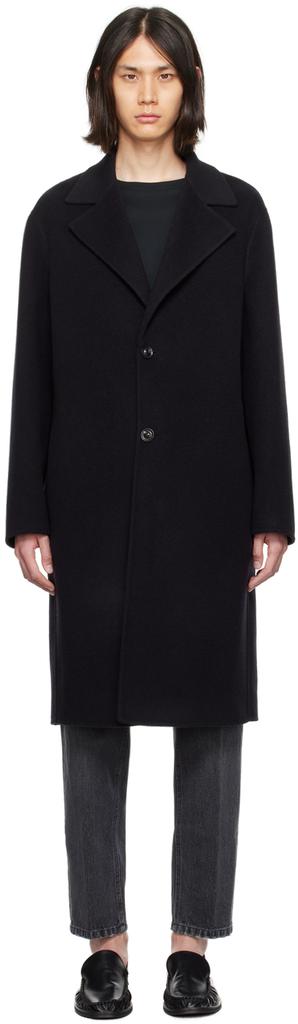 Lardini Black Single-Breasted Coat